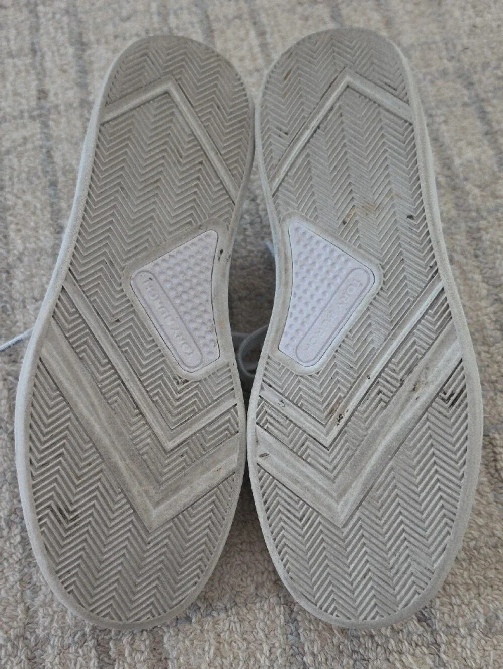 Tory Burch White Leather Sneakers with Leopard Print and Black Trim